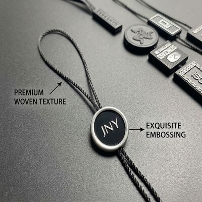 Flexible Garment Swing Tags Black Suitable for Clothing Labels Apparel Identification and Textile Product Customization