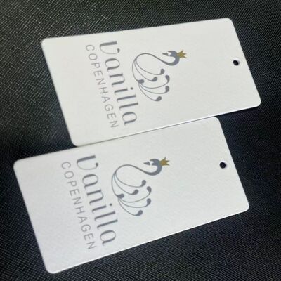 Fits Most Standard Tags Custom Clothing Hang Tags Clear Perfect for Apparel Manufacturers Clothing Retailers and Designers